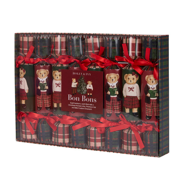 Luxury Tartan Teddy Bear Christmas Bon Bons