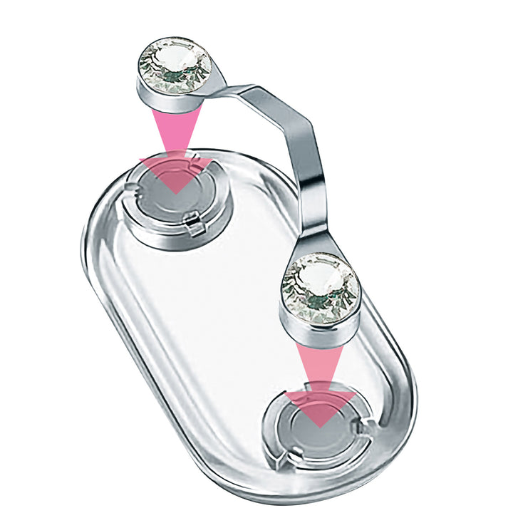 Luxury Silver Diamonte - Magnetic Glasses Clip