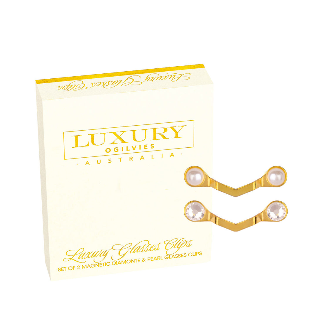 Luxury Gold Diamonte - Magnetic Glasses Clip