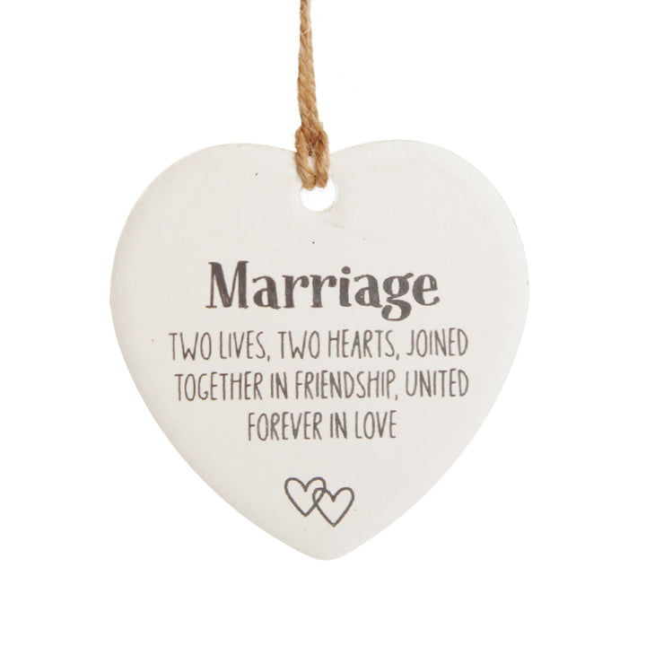 Marriage Hanging Heart Gift Tag