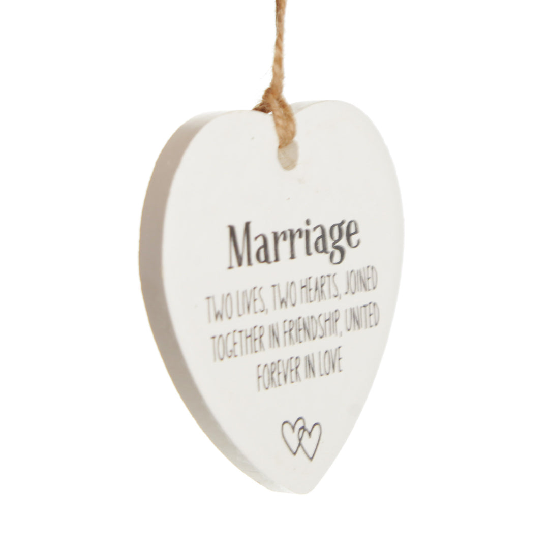 Marriage Hanging Heart Gift Tag