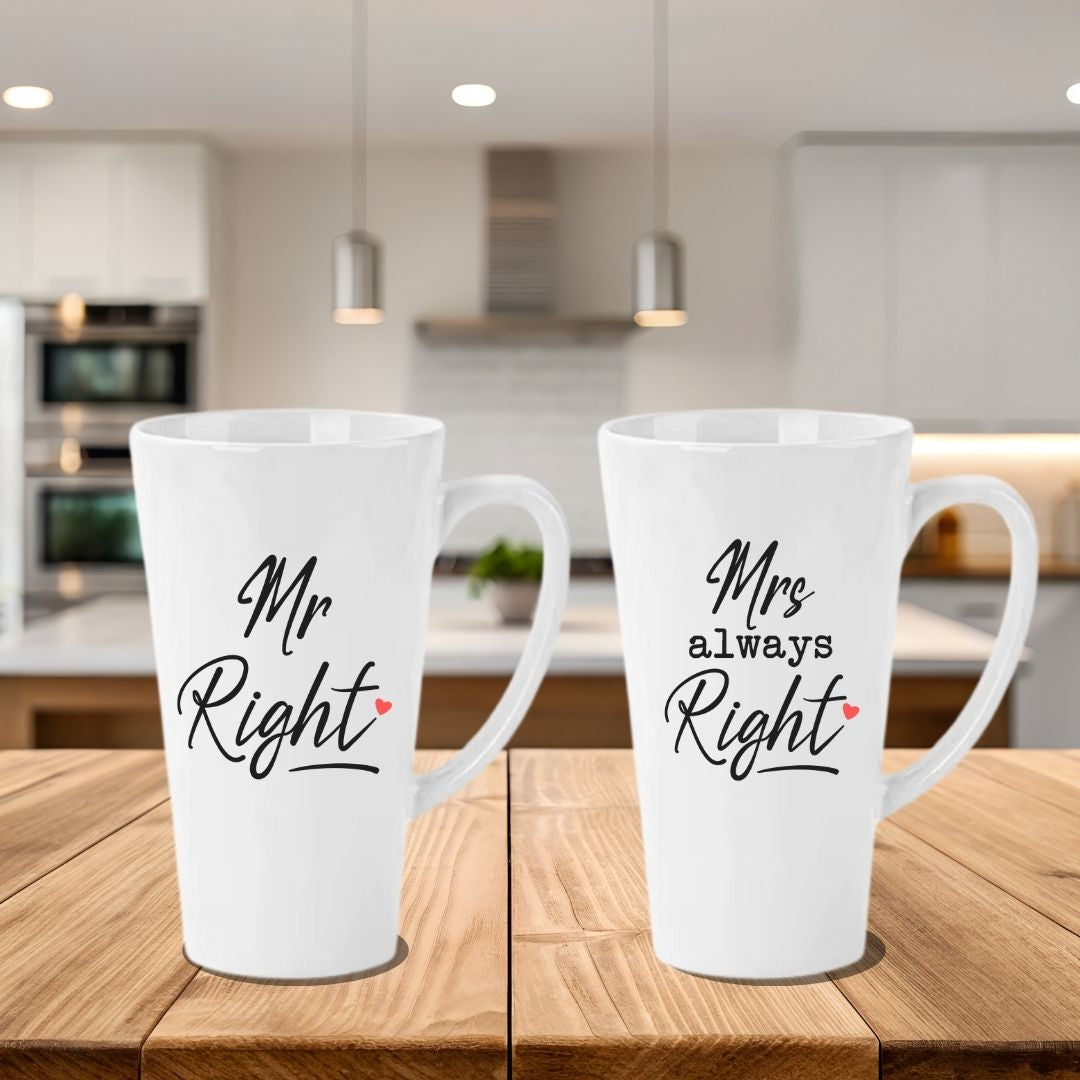 Matching Couple Mugs - Always Right -Sweet - Set of 2 -Gift Boxed 