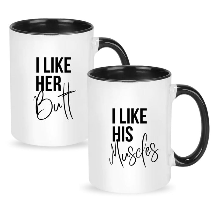 Matching Couple Mugs - Cheeky His and Hers - Set of 2-  Gift Boxed 