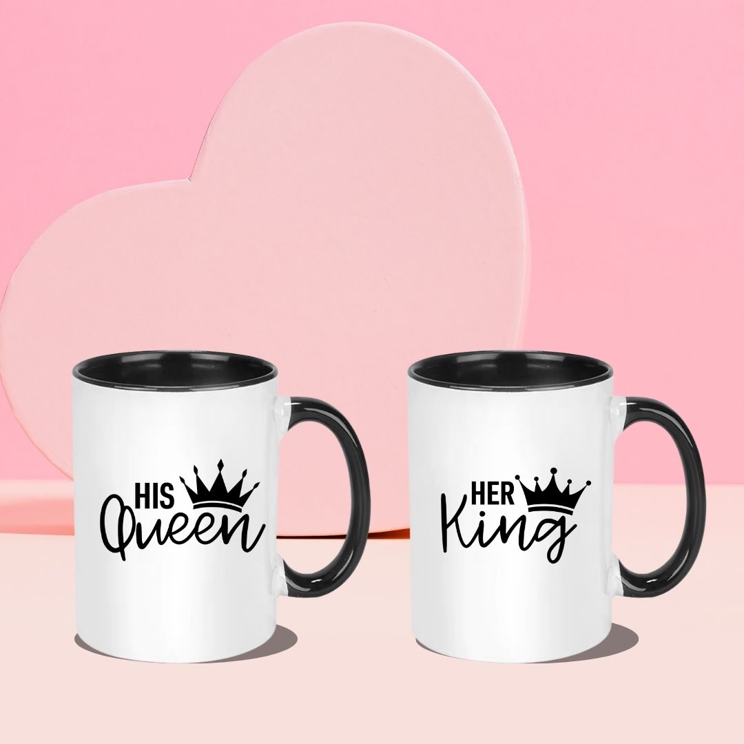 Matching Couple Mugs - Royal Pair - Set of 2 - Gift Boxed 