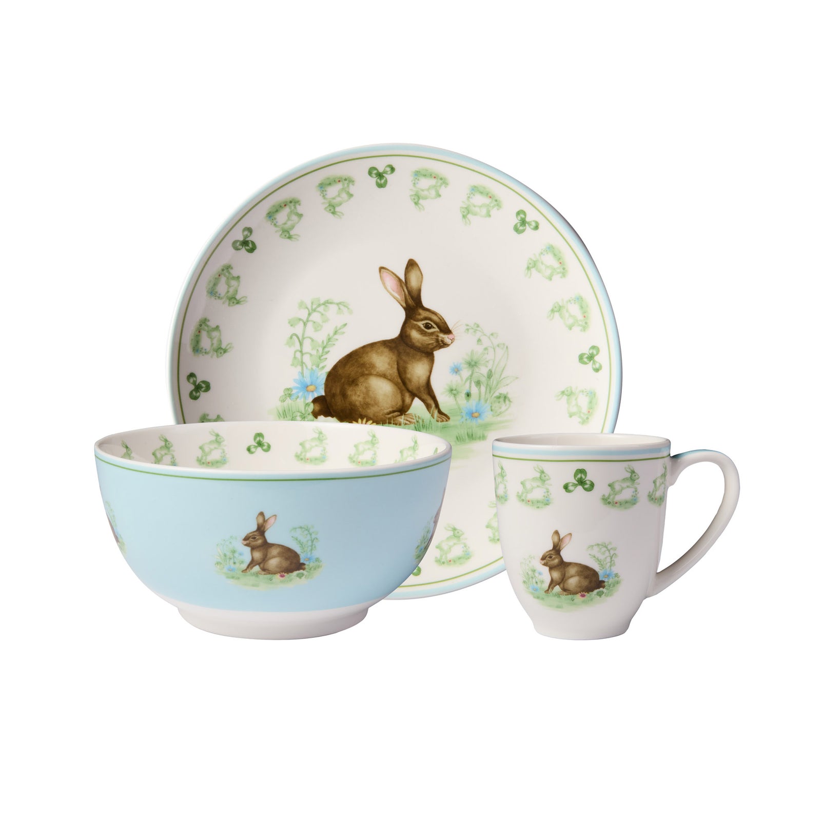 Maxwell and Williams - Clover and Cottontail - Children's Dinner Set - 3PC