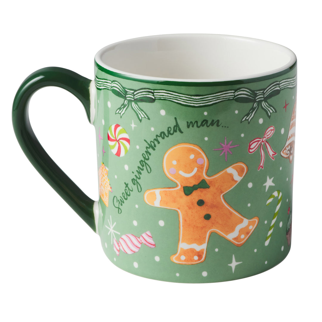 Maxwell and Williams - Falala Mug - Green and Burgundy - Set of 2 - 420ml