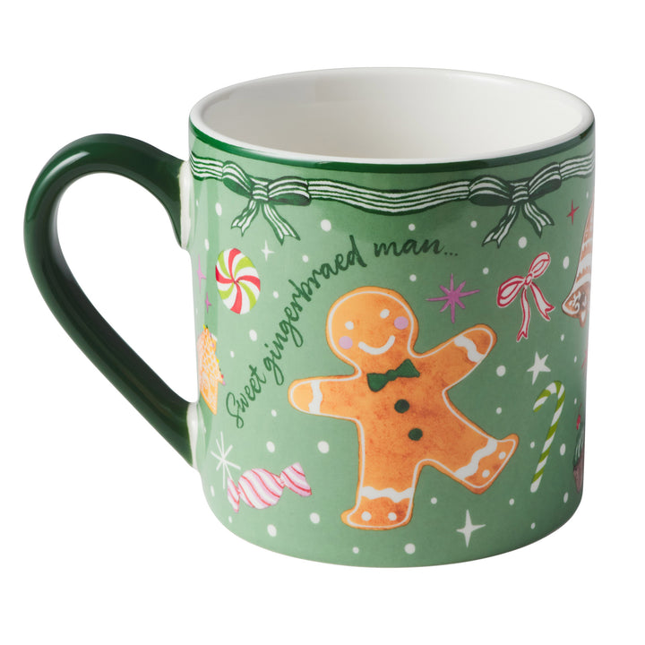 Maxwell and Williams - Falala Mug - Green and Burgundy - Set of 2 - 420ml