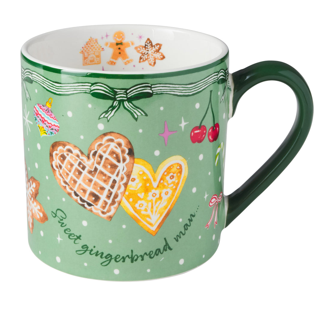 Maxwell and Williams - Falala Mug - Green and Burgundy - Set of 2 - 420ml