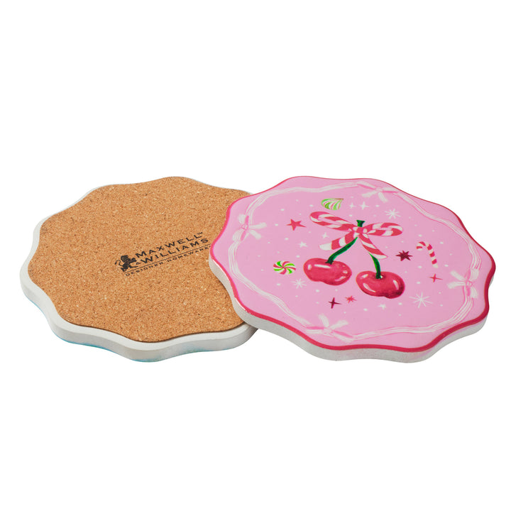 Maxwell and Williams - Falala Scallop Ceramic Coasters - Set of 4