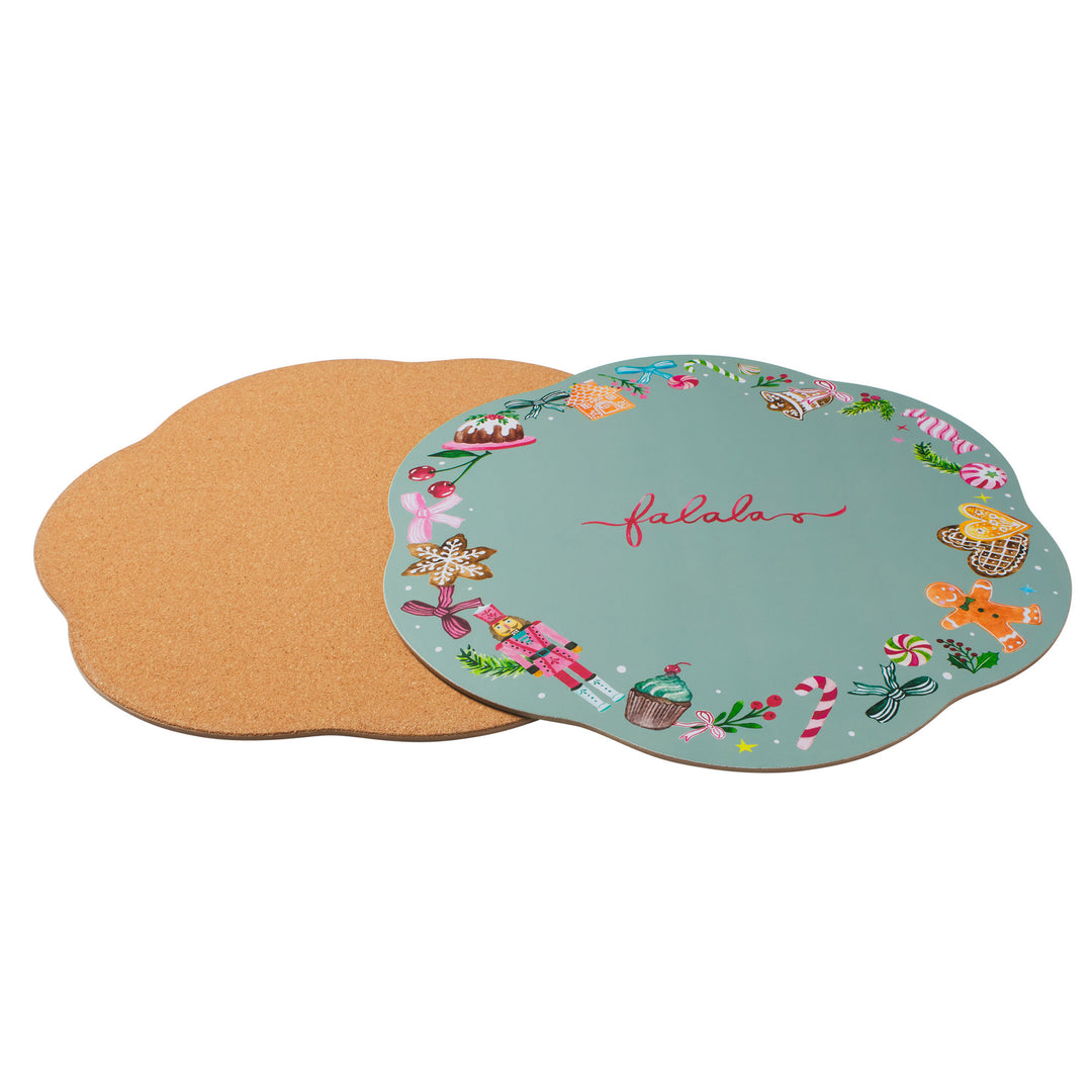 Maxwell and Williams - Falala Scallop Cork Back Placemat - Set of 4
