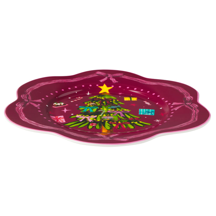 Maxwell and Williams - Falala Scalloped Rim Plate - Burgundy - 21.5cm