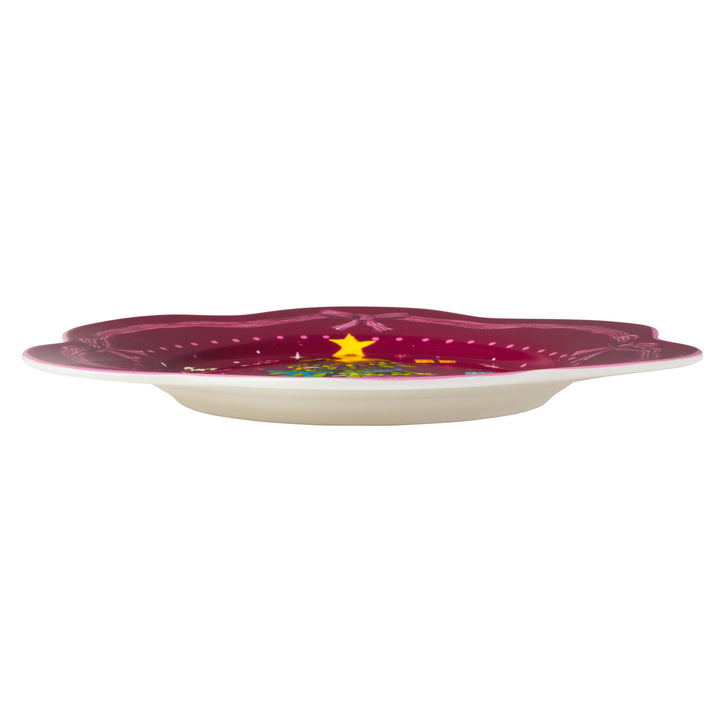 Maxwell and Williams - Falala Scalloped Rim Plate - Burgundy - 21.5cm