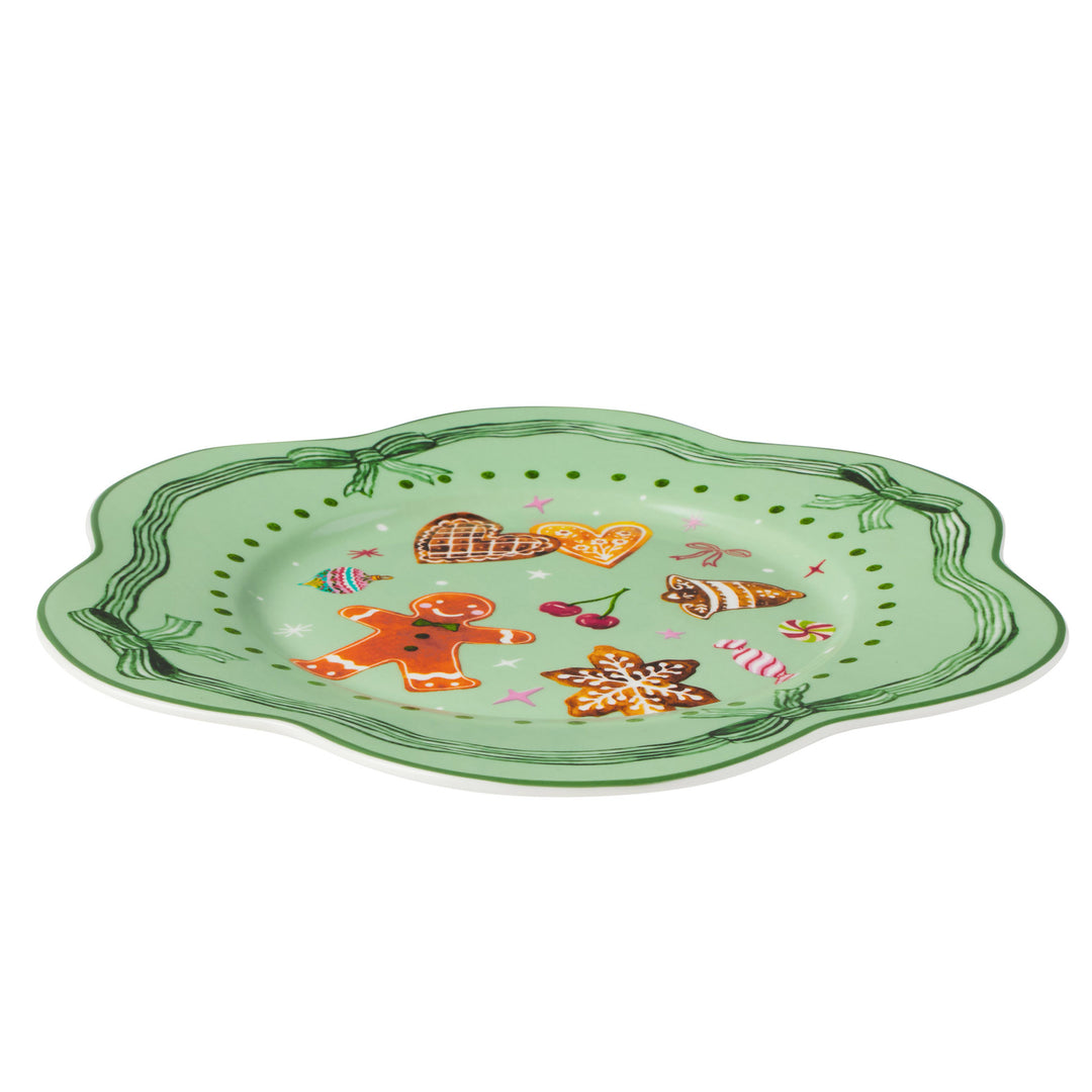 Maxwell and Williams - Falala Scalloped Rim Plate - Green - 21.5cm