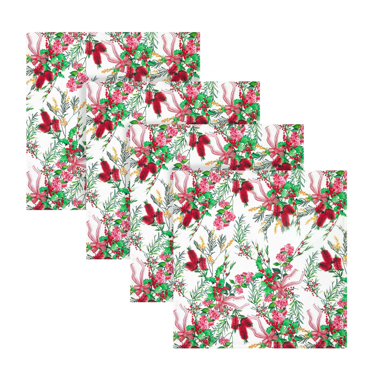 Maxwell and Williams Festive Flora Cotton Napkin - Set of 4