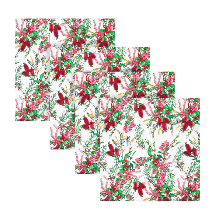 Maxwell and Williams Festive Flora Cotton Napkin - Set of 4