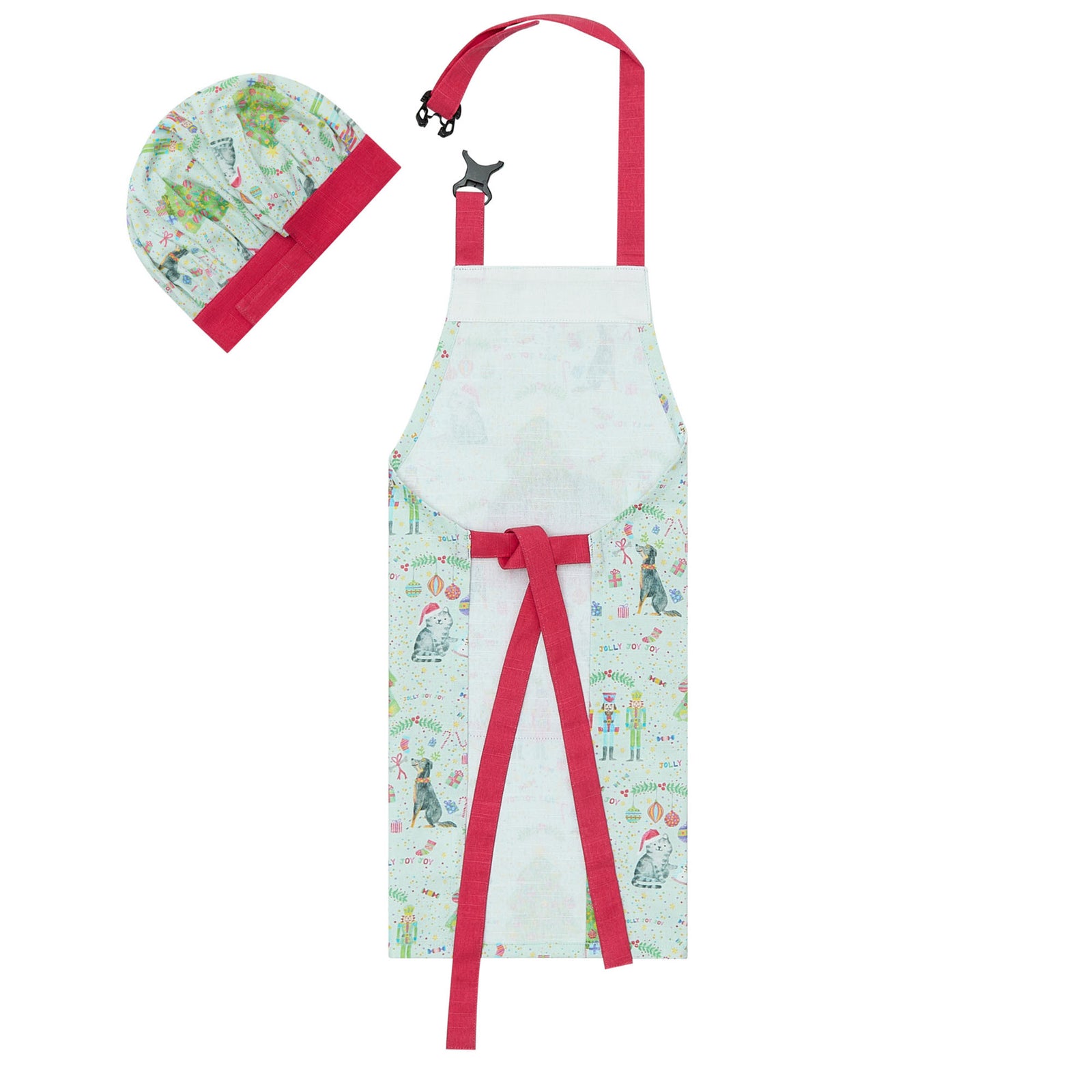 Maxwell and Williams Jolly Joy Joy Christmas Children's Apron and Chef Hat Set