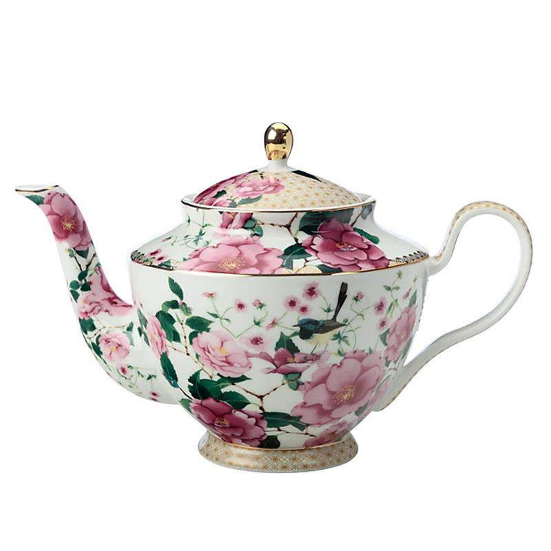 Maxwell and Williams Teas and C's Silk Road - Teapot with Infuser – White 1L