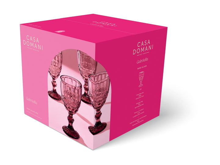 Maxwell and Williams - Casa Domani - Pink Wine Glass - Set of 4