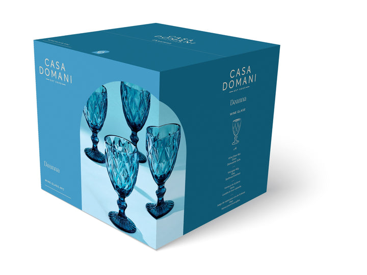 Maxwell and Williams - Casa Domani - Blue Wine Glass - Set of 4