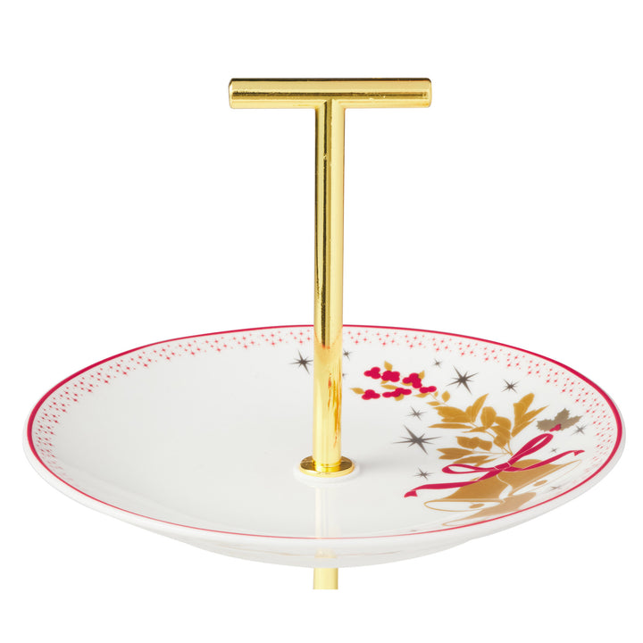 Maxwell and Williams - Classic Christmas 2 Tiered Cake Stand