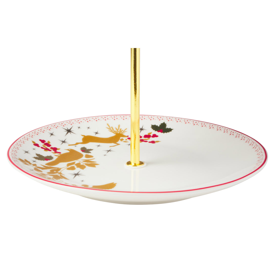 Maxwell and Williams - Classic Christmas 2 Tiered Cake Stand