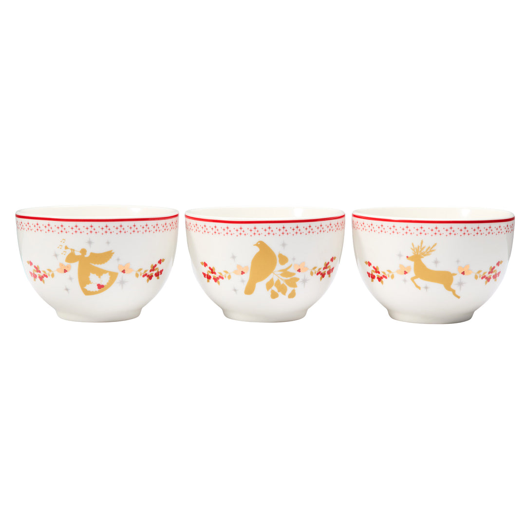 Maxwell and Williams - Classic Christmas Bowls - Set of 3