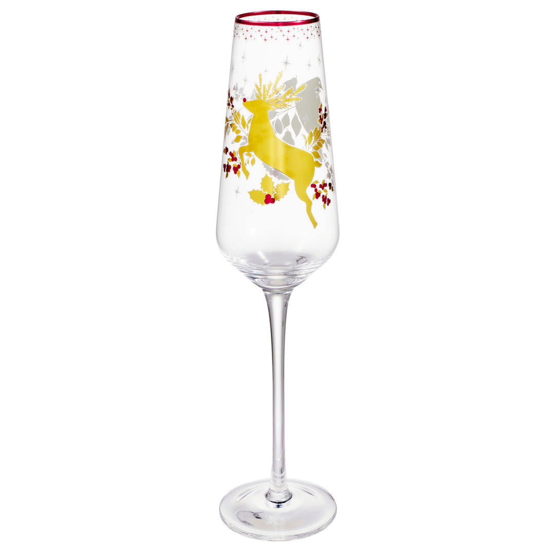 Maxwell and Williams - Classic Christmas Champagne Flute - Set of 2 - 240ml
