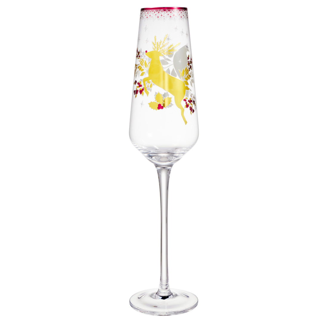 Maxwell and Williams - Classic Christmas Champagne Flute - Set of 2 - 240ml