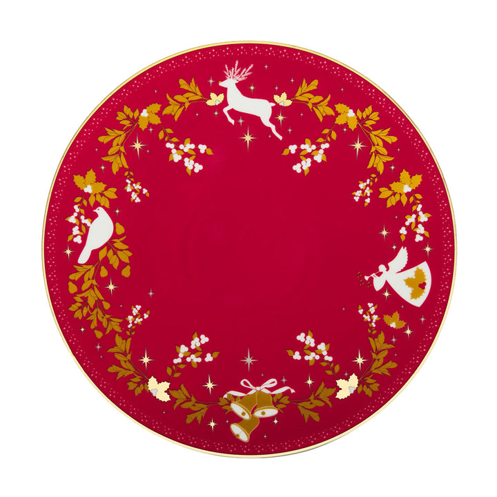Maxwell and Williams - Classic Christmas Footed Cake Stand - 28cm