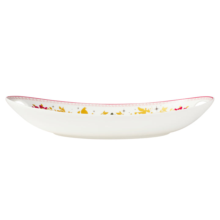 Maxwell and Williams - Classic Christmas Handled Oval Bowl - 41.5cm