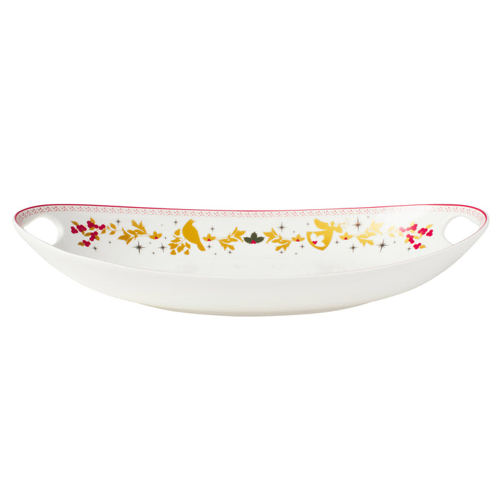 Maxwell and Williams - Classic Christmas Handled Oval Bowl - 41.5cm