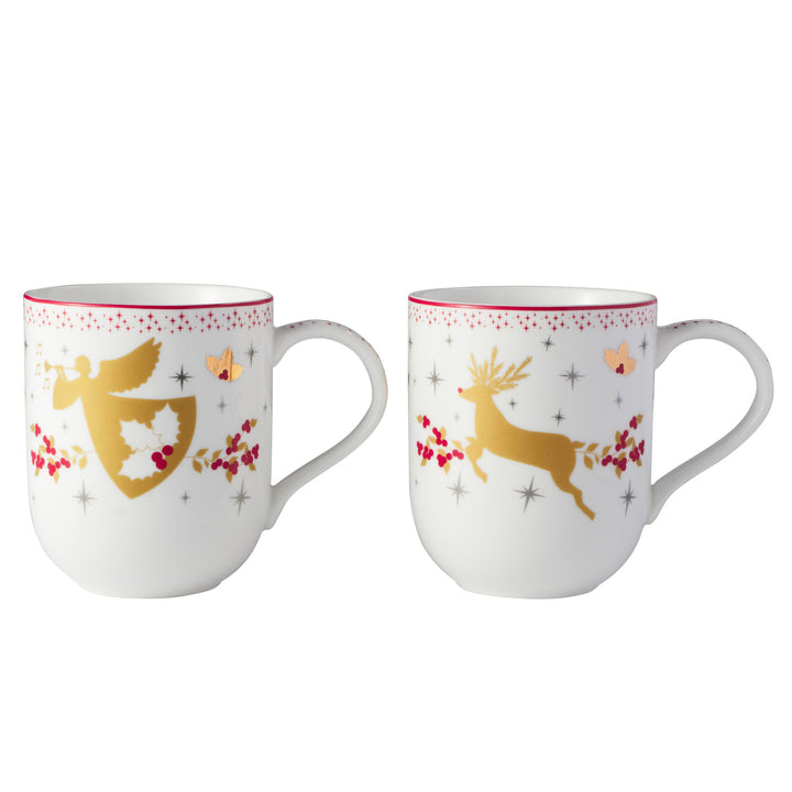 Maxwell and Williams - Classic Christmas Mug - Set of 2 - 400ml