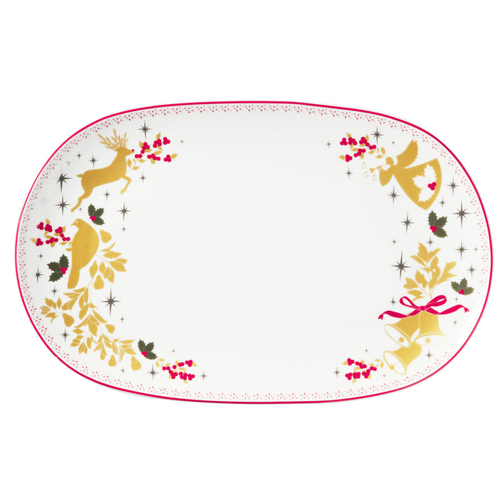 Maxwell and Williams - Classic Christmas Oblong Platter - 36.5cm