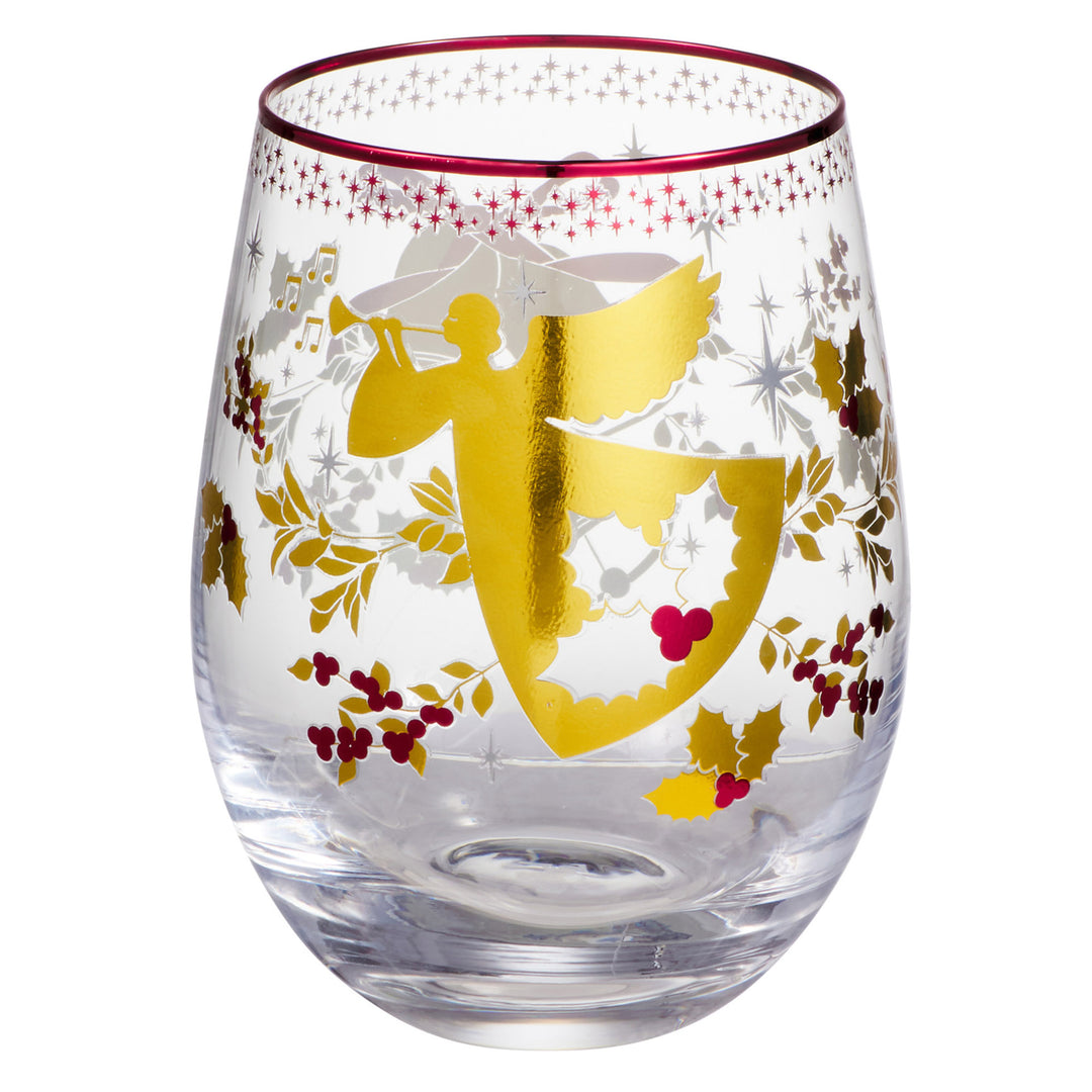 Maxwell and Williams - Classic Christmas Stemless Wine Glass - Set of 2 - 550ml