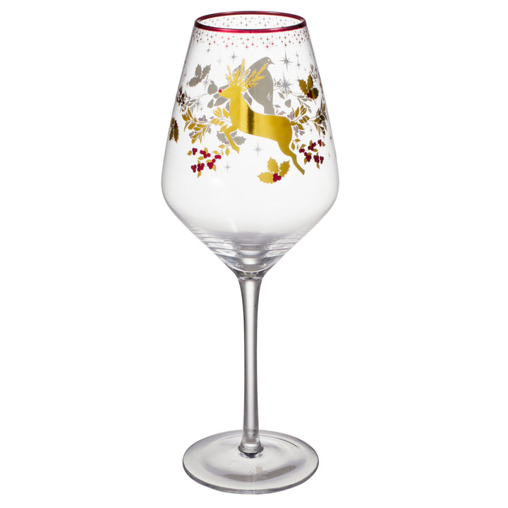 Maxwell and Williams - Classic Christmas Wine Glass - Set of 2 - 500ml