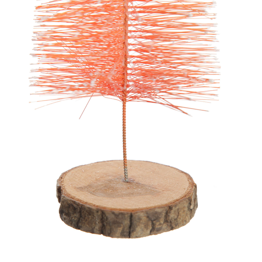 Medium Apricot Wire Christmas Tree with Wood Base