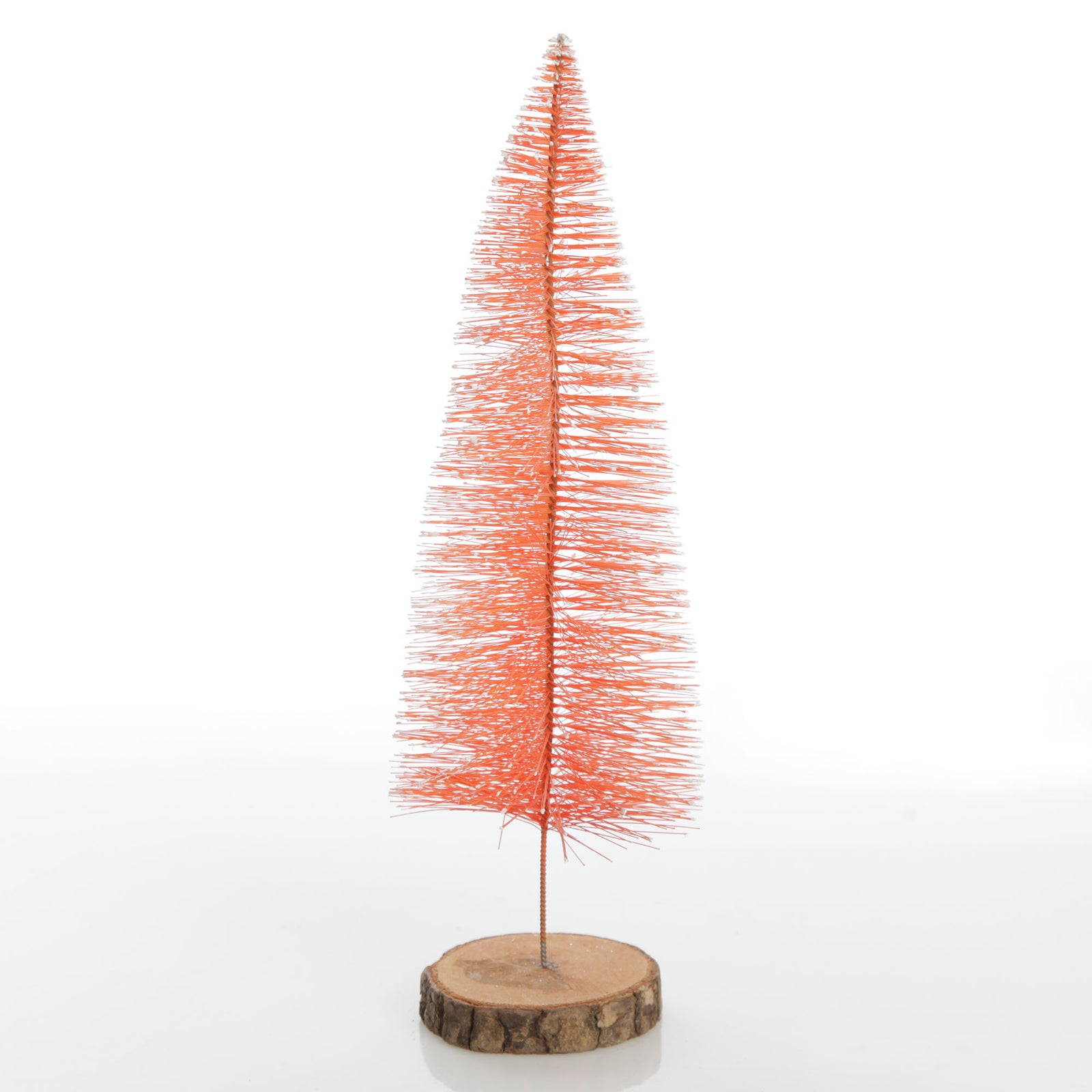 Medium Apricot Wire Christmas Tree with Wood Base