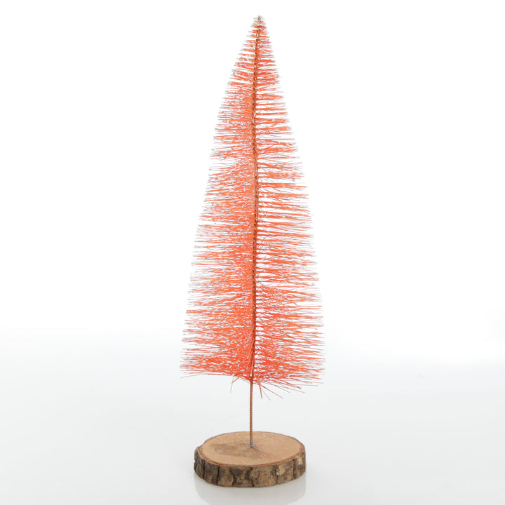 Medium Apricot Wire Christmas Tree with Wood Base