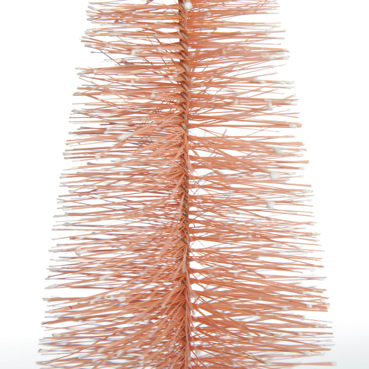 Medium Coral Wire Christmas Tree with Wood Base