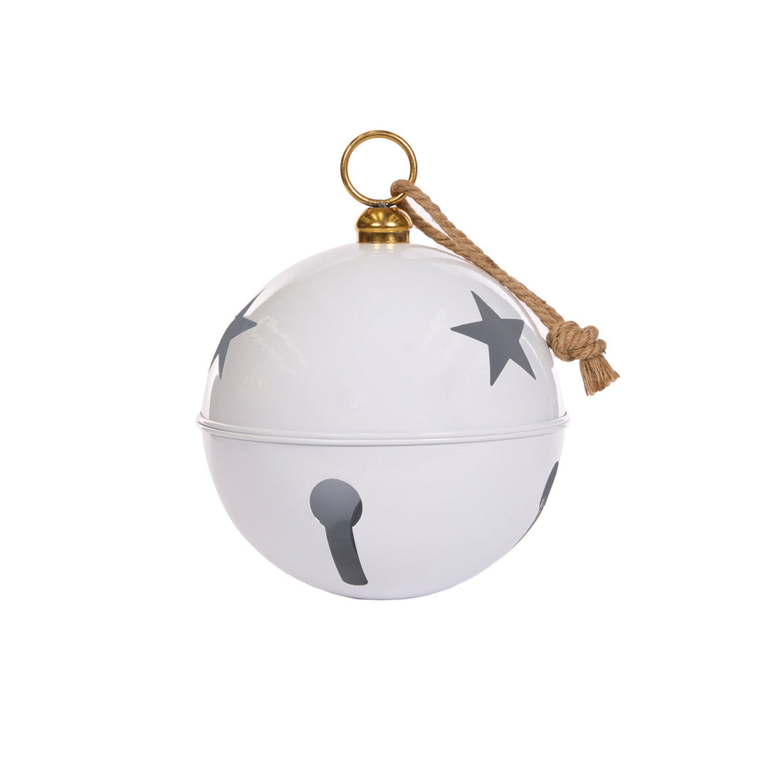 Medium White Star Cut-Out Jingle Bell – 30cm