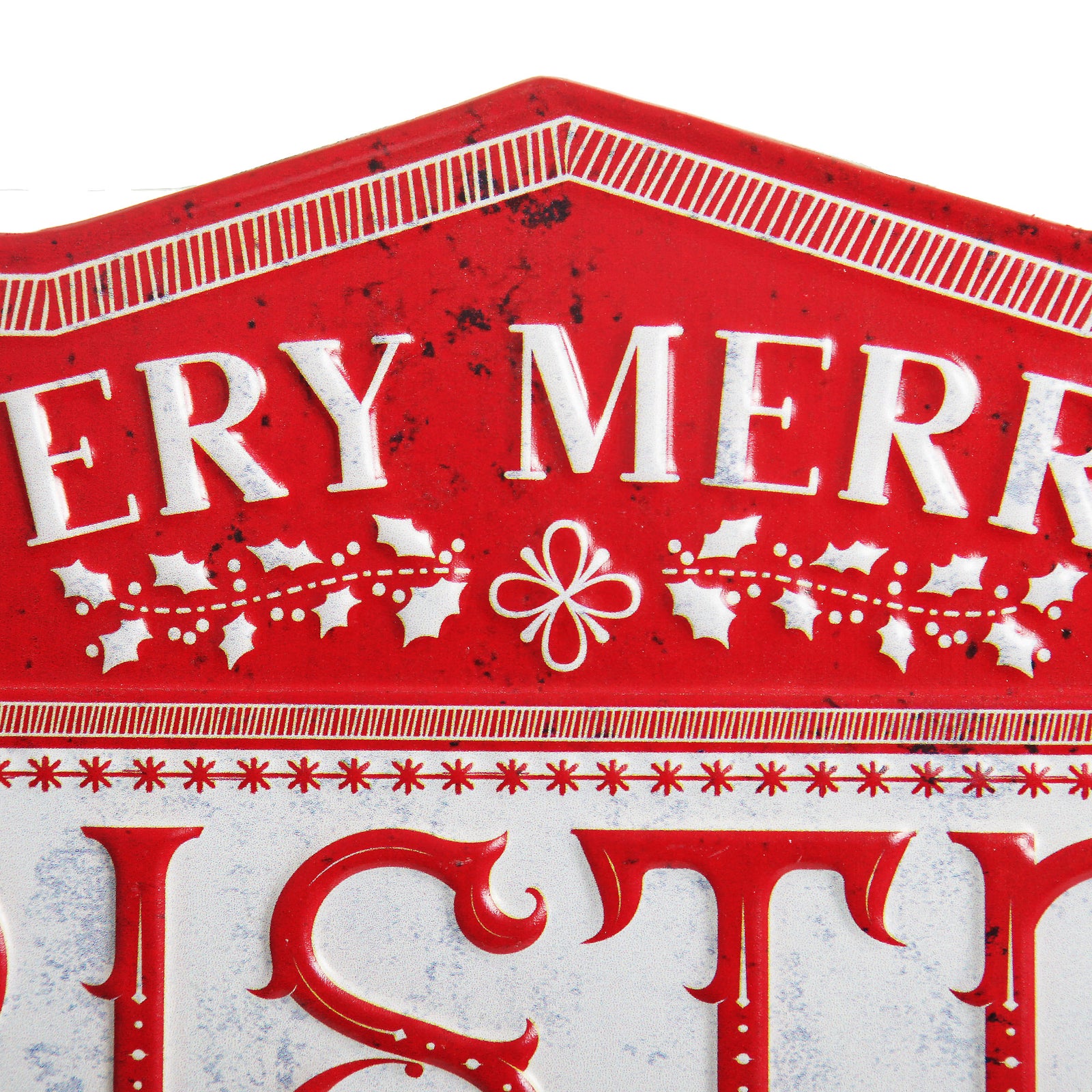Merry Christmas and Happy New Year Retro Metal Christmas Sign