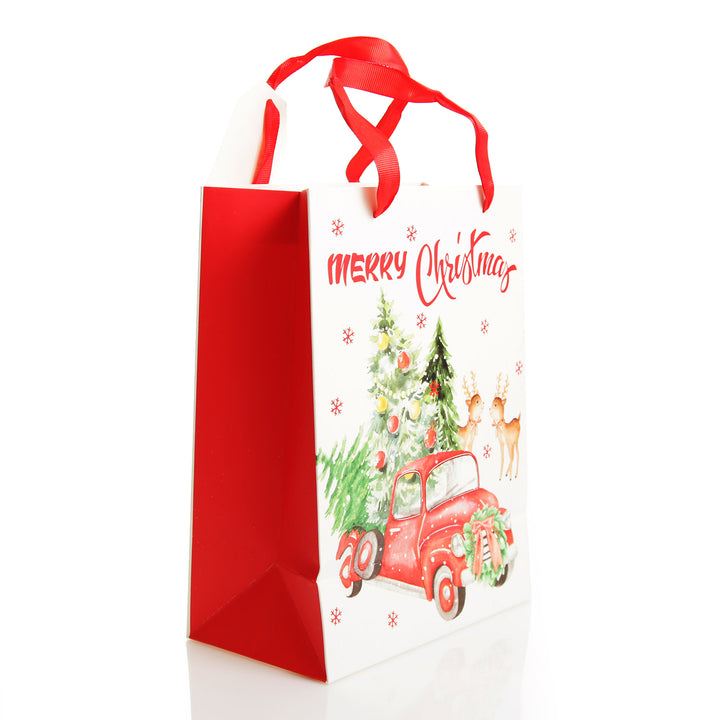 Merry Christmas Gift Bag - Red Ute with Deer Side