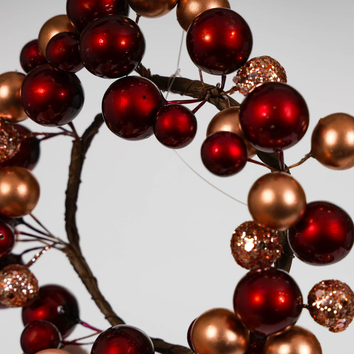 Burgundy and Gold Candle Ring - 14cm (D)