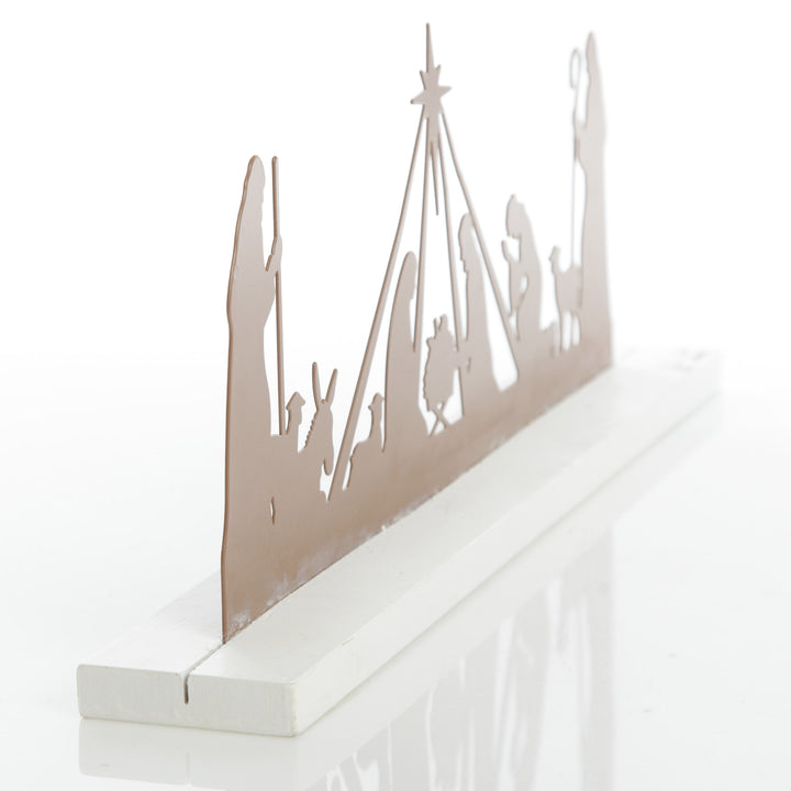 Metal Cutout Nativity Scene Ornament