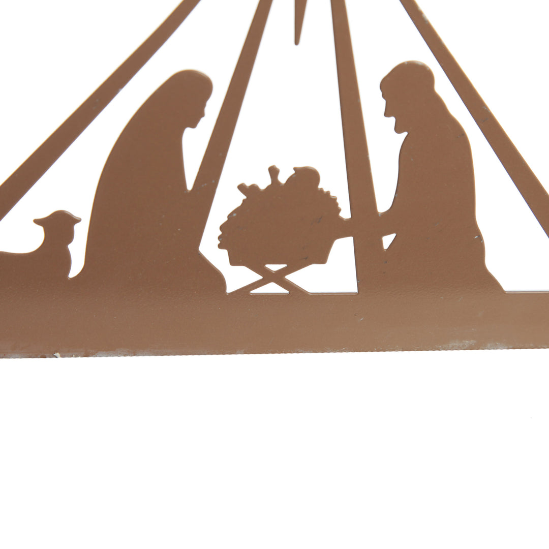 Metal Cutout Nativity Scene Ornament