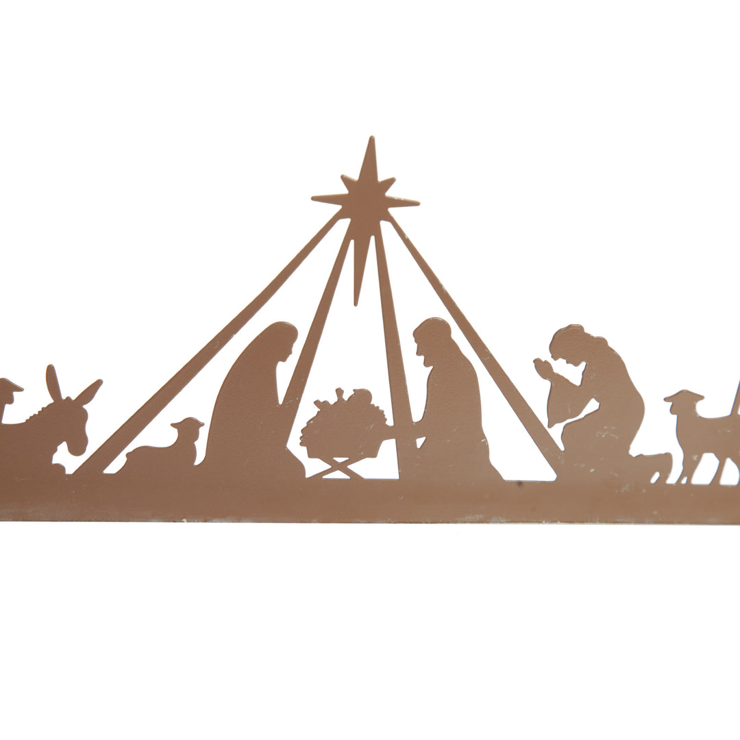 Metal Cutout Nativity Scene Ornament