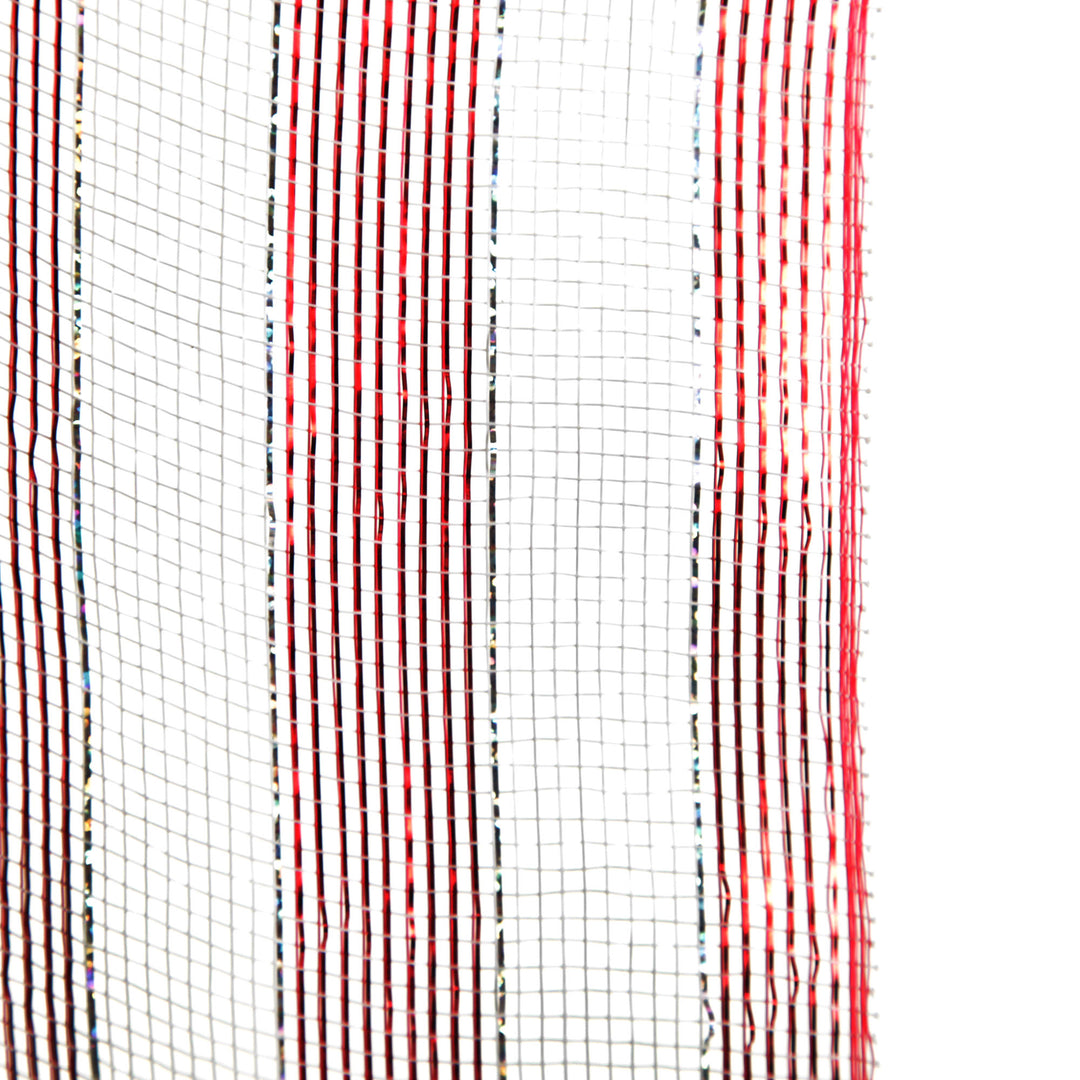 Metallic Candy Cane Stripe Decomesh Roll