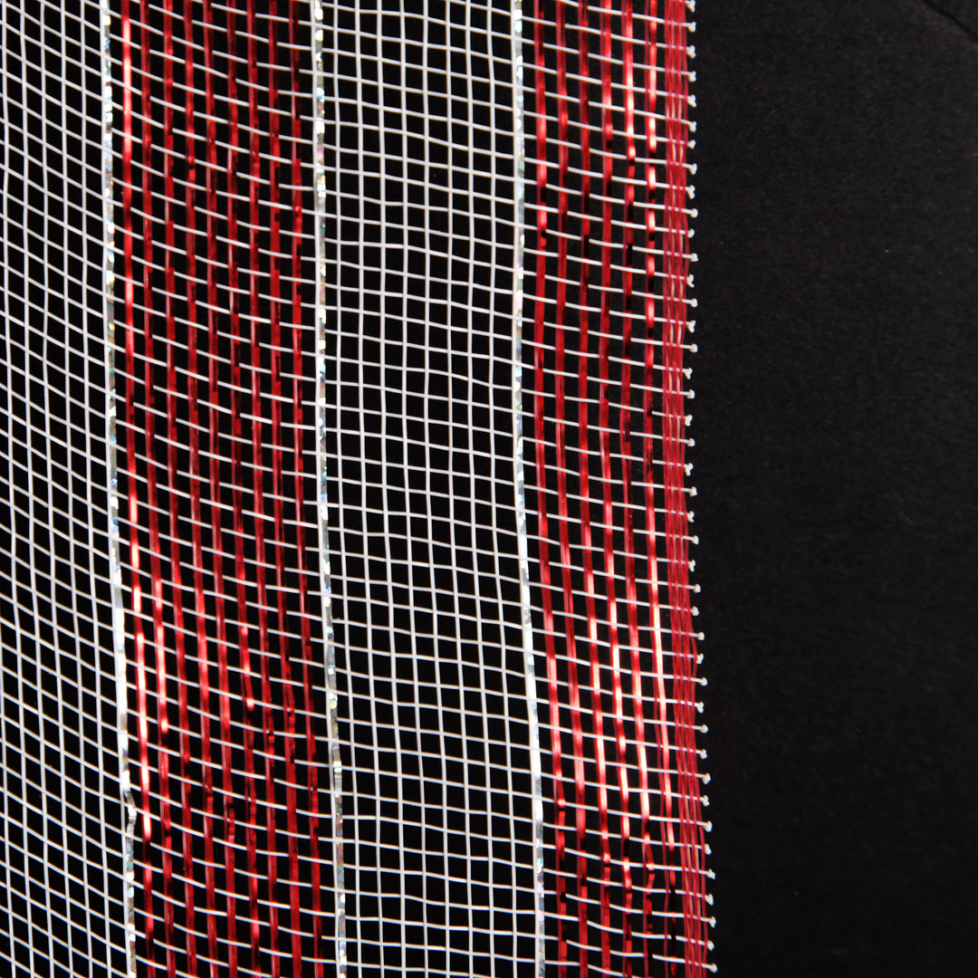 Metallic Candy Cane Stripe Decomesh Roll