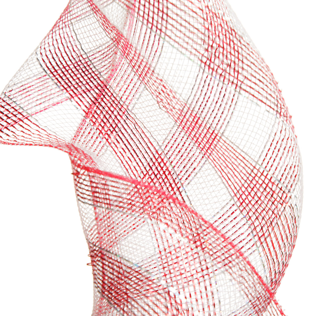 Metallic Candy Cane Stripe Decomesh Roll