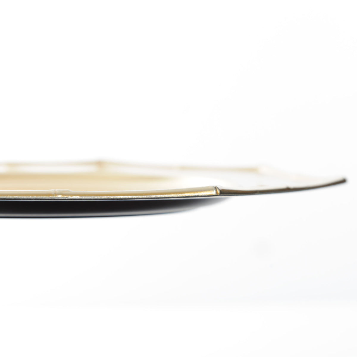 Metallic Gold Charger Plate with Bamboo Pattern Trim